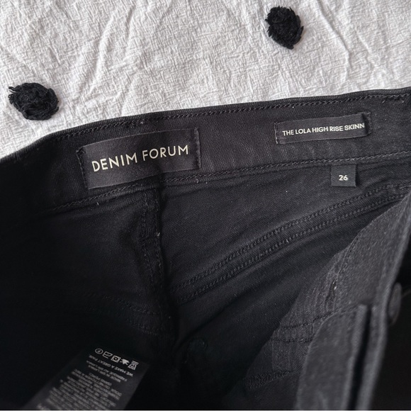 Denim Forum Aritzia Lola High Rise Skinny Black - Picture 2 of 3